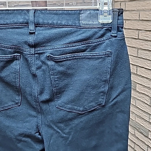 American Eagle Hi Rise Jegging Black Sz 14 Short - Picture 5 of 12